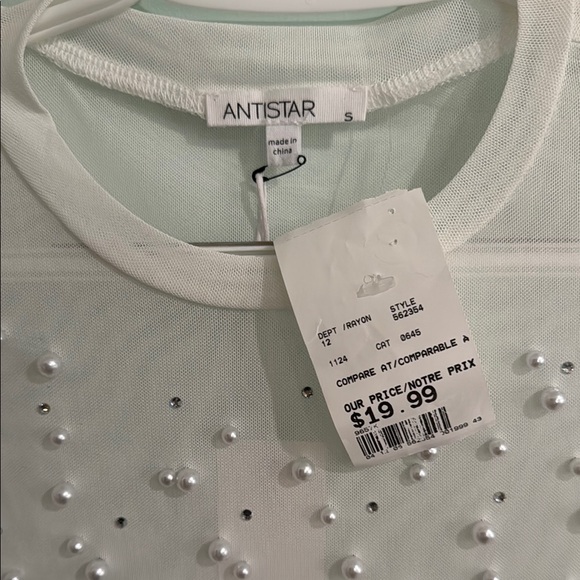 NET Mesh Beaded Long Sleeve - Picture 2 of 4